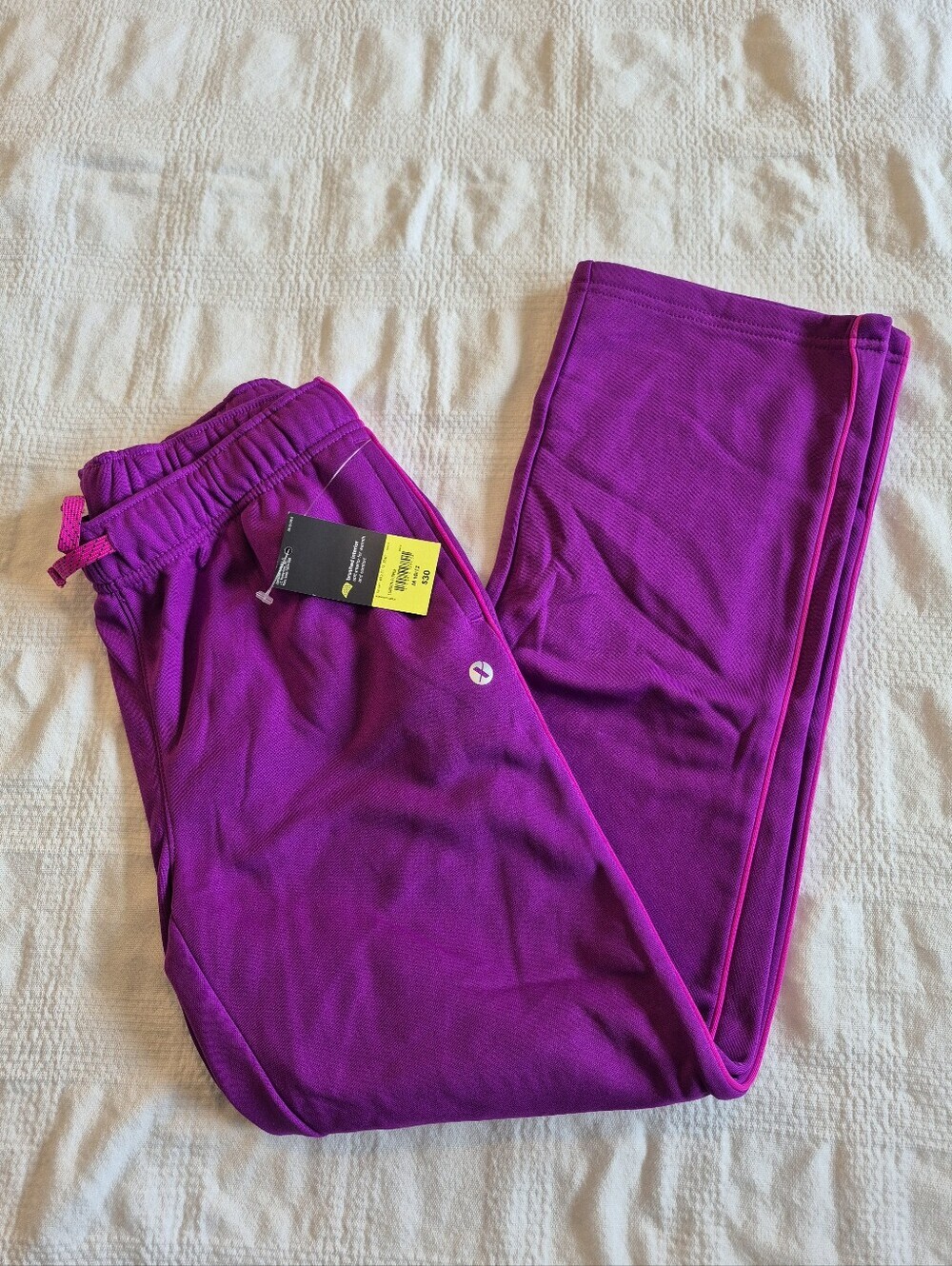 Xersion girls 10/12 or Medium purple fleece lined jogging pants NWT
